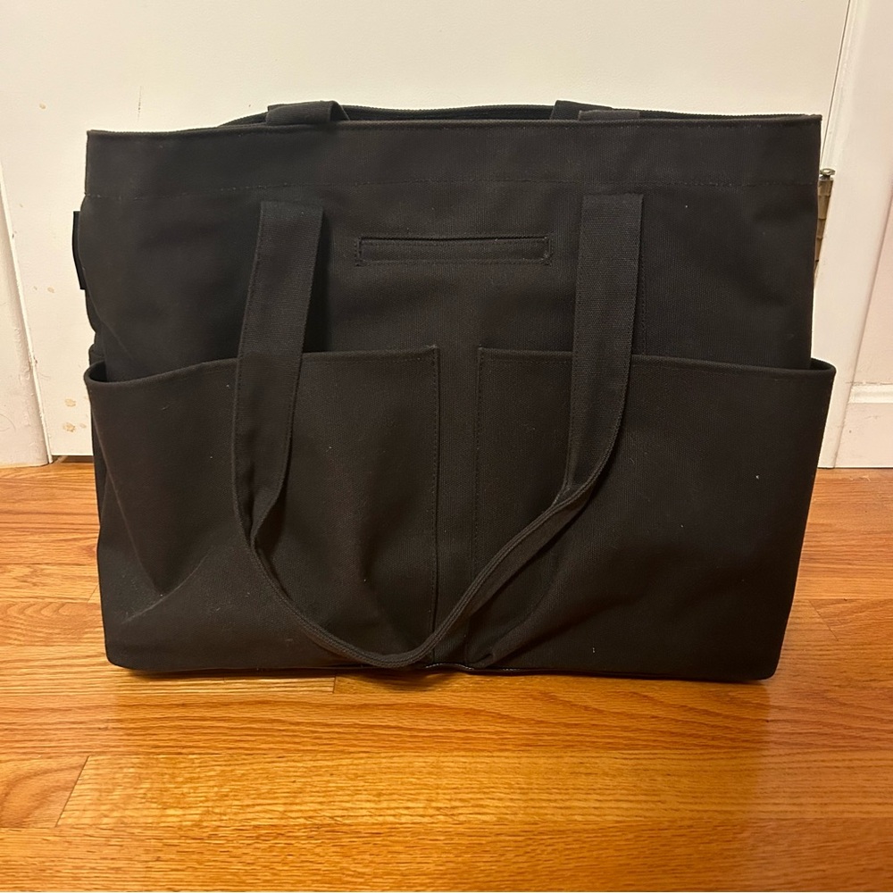 Dagne Dover Black Canvas Tote Bag
